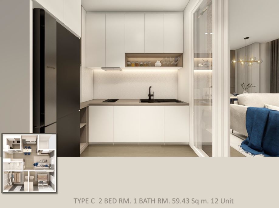 Кондоминиум 2 спальни в Utopia Urban Glam, №. 11007